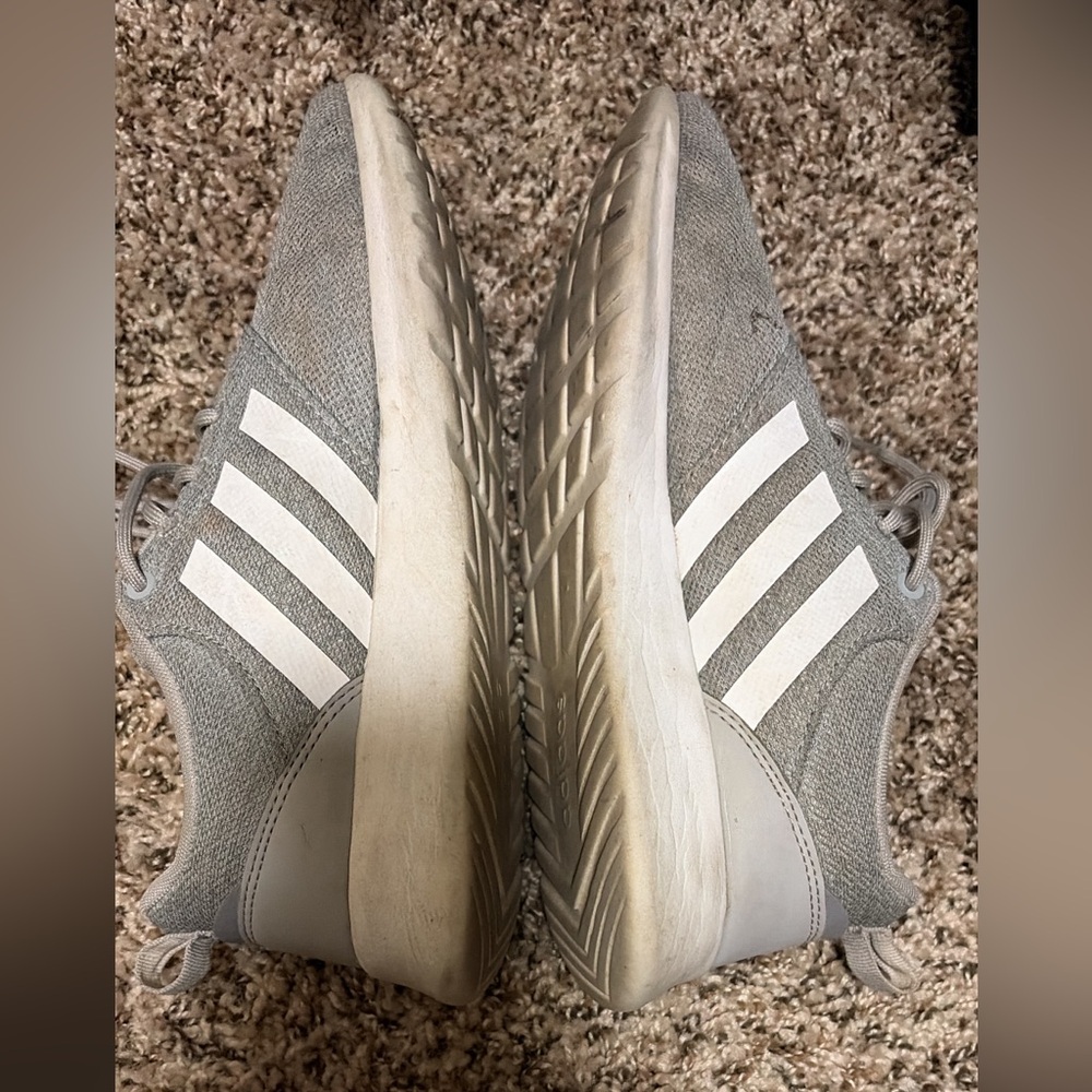 Adidas Women's Gray and White Sneakers